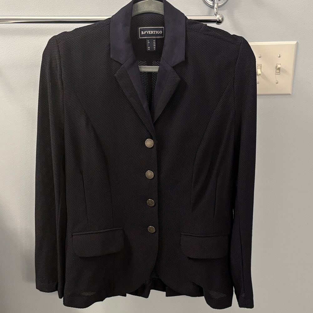 B Vertigo Navy Mesh Equestrian Show Coat